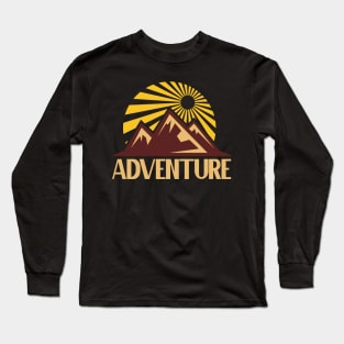 Adventure Hiking Mountains Outdoor Trekking Hiker Long Sleeve T-Shirt